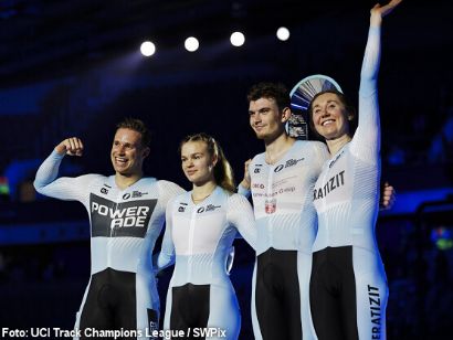 Archibald, Bibic, Lysenko y Lavreysen mantienen el liderato tras la cuarta ronda de la UCI Track Champions League en Londres