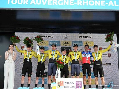 Visma gana la crono por equipos y Alex Baudin sigue l�der del Tour Auvernia-R�dano-Alpes