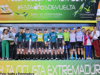Vuelta a Extremadura: Finisher gana la crono, Diego Uriarte primer líder