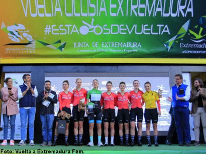 Vuelta a Extremadura Femenina: Arkéa gana la contrarreloj, Marie-Moragne Le Deunff líder