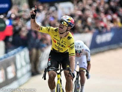 Wout van Aert conquista la Par�s-Roubaix 2026 tras batir a Pogacar en el vel�dromo