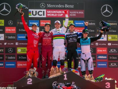 Copa del Mundo: Loïc Bruni y Rachel Atherton, ganadores de la prueba de DH en Vallnord