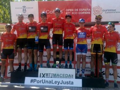 Rocío del Alba García, Miriam Palacios y Lucía Gómez, ganadoras del Open de España XCO