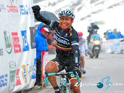 Giro del Trentino: Darwin Atapuma: "Haber ganado en una subida como ésta me parece un sueño"