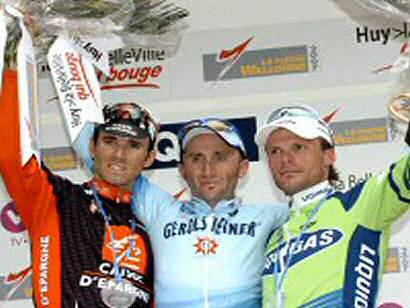 Flecha Valona: Davide Rebellin se exhibe en Huy delante de Valverde y alarga el buen momento del Gerolsteiner