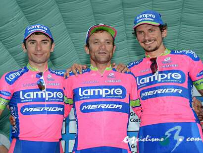 Gran Premio Costa de los Etruscos: Pleno del Lampre con Scarponi al frente