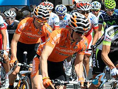 Igor Antón, al frente del Euskaltel-Euskadi en la Vuelta a Polonia