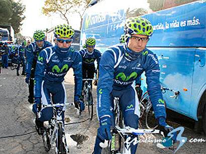 El Movistar Team, preparado para el Gran Premio Miguel Indurain