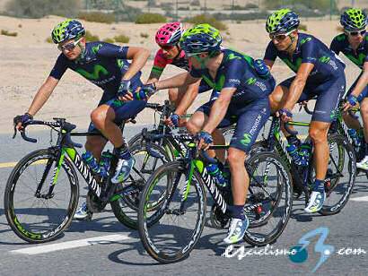 El equipo Movistar, preparado para la Vuelta a Murcia y la Clásica de Almería