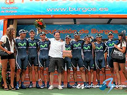 Vuelta a Burgos: Movistar se impone en la crono por equipos y Rodríguez sigue líder