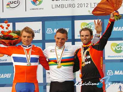 Philippe Gilbert gana el Campeonato del Mundo y Alejandro Valverde es tercero