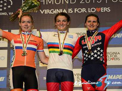 Ctos. del Mundo: Elizabeth Armitstead consigue la medalla de oro en la prueba femenina de ruta