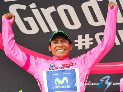 Giro de Italia: Nairo Quintana se impone en Val Martello y se viste de rosa