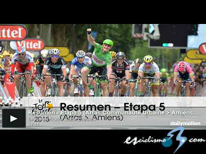 Tour de Francia: Vídeo resumen de la 5ª etapa del Tour de Francia