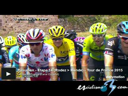 Tour de Francia: Vídeo resumen de la 14ª etapa del Tour de Francia