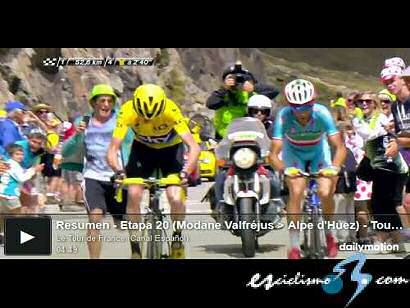 Tour de Francia: Vídeo resumen de la 20ª etapa del Tour de Francia