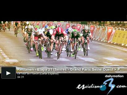 Tour de Francia: Vídeo resumen de la 21ª etapa del Tour de Francia