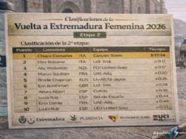 Clasificaciones completas de la 2� etapa de la Vuelta a Extremadura Femenina 2026