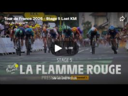 V�deo del �ltimo kil�metro de la 5� etapa del Tour de Francia. Al sprint, Olav Kooij