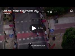 V�deo del �ltimo kil�metro de la 6� etapa de la Vuelta a Espa�a. Pogacar vs. Mas