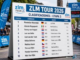 Clasificaciones completas de la 3ª etapa del ZLM Tour 2026 Clasificaciones completas de la 3ª etapa del ZLM Tour 2026