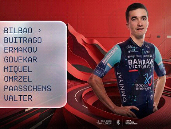 Santiago Buitrago liderar� al Bahrain-Victorious en la �ltima Vuelta a Espa�a de Pello Bilbao