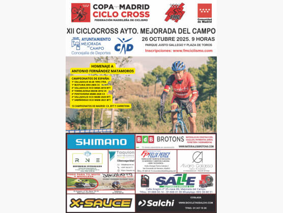 La Copa de Madrid de Ciclocross arranca en Mejorada del Campo con homenaje a Antonio Fernndez Matamoros