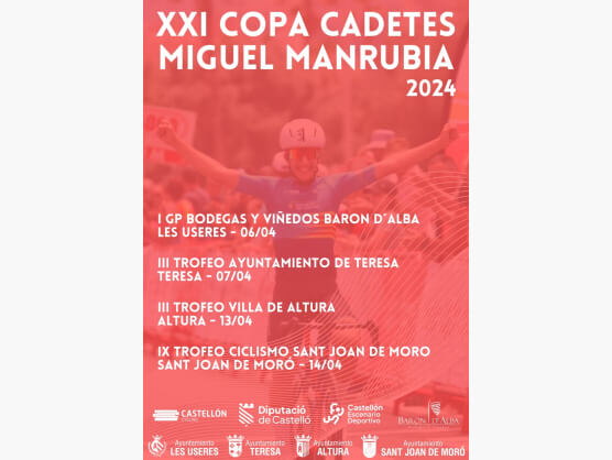 La Copa Cadete Miguel Manrubia regresa a Castelló con cuatro emocionantes pruebas en abril La Copa Cadete Miguel Manrubia regresa a Castelló con cuatro emocionantes pruebas en abril