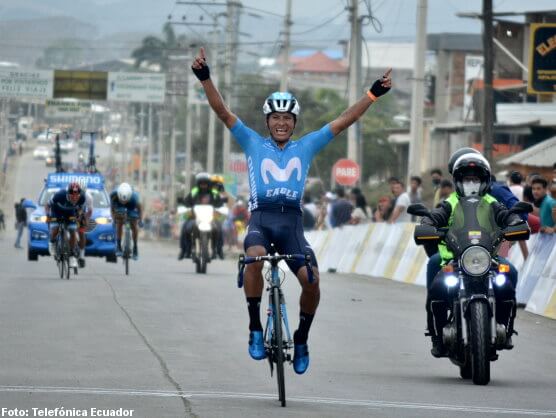 Cristian Toro, primer lder de la Vuelta a Ecuador