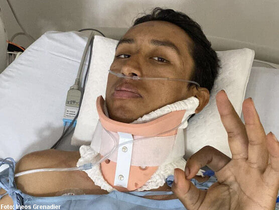 Egan Bernal agradece los apoyos y asegura que casi pierde la vida en el accidente