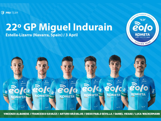 El equipo Eolo-Kometa, al renovado Gran Premio Miguel Induráin El equipo Eolo-Kometa, al renovado Gran Premio Miguel Induráin