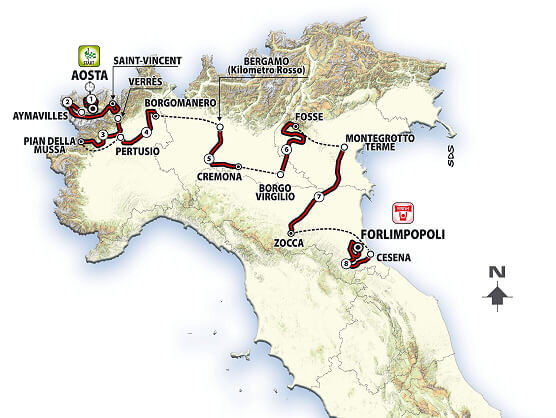 Etapas del Giro Next Gen 2024