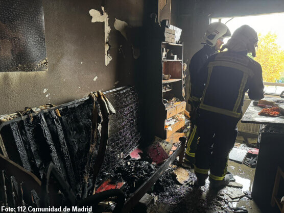 La batera de una bicicleta elctrica provoca un incendio en una vivienda de Pozuelo de Alarcn
