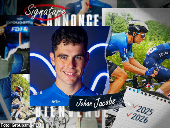 Johan Jacobs correrá en el equipo Groupama-FDJ en 2025 Johan Jacobs correrá en el equipo Groupama-FDJ en 2025