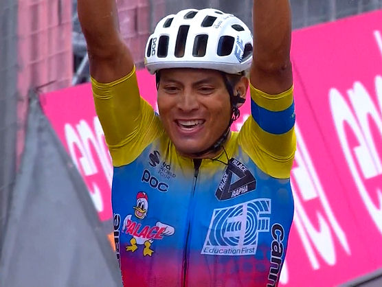 Giro de Italia: Jonathan Caicedo se impone en el volcn Etna, Joo Almeida nuevo lder