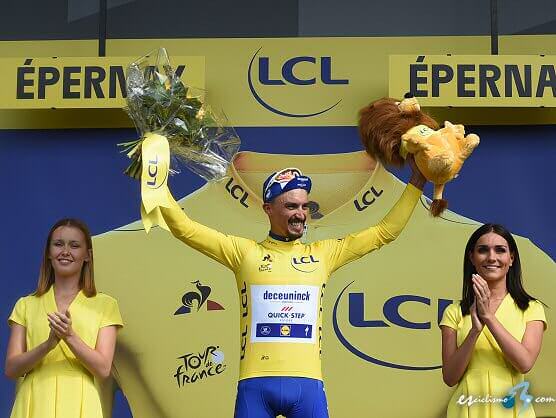 Tour de Francia: Julian Alaphilippe hace suya la tercera etapa y se viste de amarillo