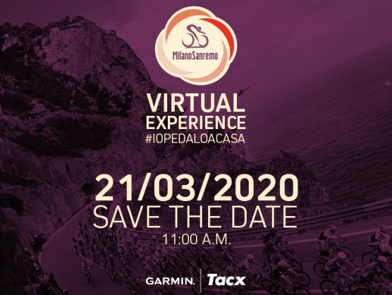La Milán-San Remo 2020 se correrá de forma virtual La Milán-San Remo 2020 se correrá de forma virtual