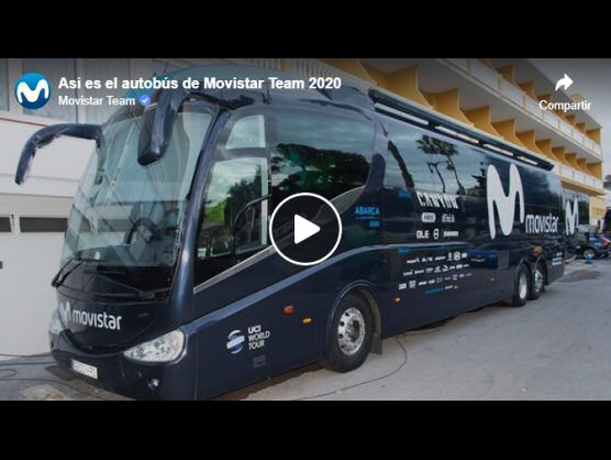 As es por dentro el autobs del equipo Movistar [Vdeo]