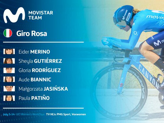 El Movistar Team anuncia su equipo para el Giro Rosa 2019