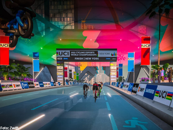 Loes Adegeest y Jay Vine, campeones del Mundo UCI de ciclismo Esports
