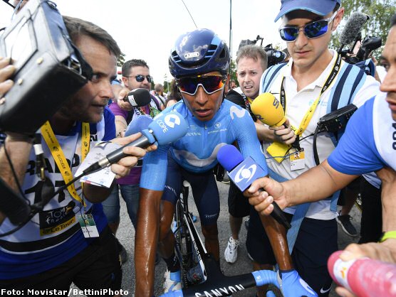 Tour de Francia: Nairo Quintana se fue al suelo "aparentemente" sin consecuencias