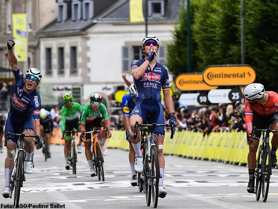 Tour de Francia: Tim Merlier gana la tercera etapa, Mathieu Van der Poel sigue lder