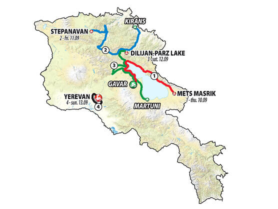 El Tour de Armenia nace con cuatro etapas, 16 equipos y un final en alto decisivo El Tour de Armenia nace con cuatro etapas, 16 equipos y un final en alto decisivo