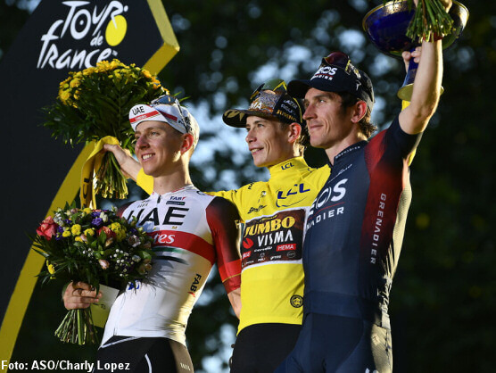 Podio del Tour de Francia 2022