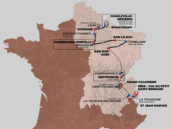 Prlogo, crono larga y tres llegadas en alto en el Tour del Porvenir 2021