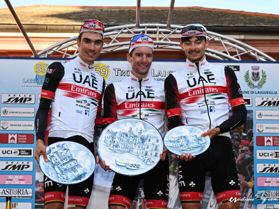 Polanc, Ayuso y Covi, triplete del UAE Emirates en el Trofeo Laigueglia