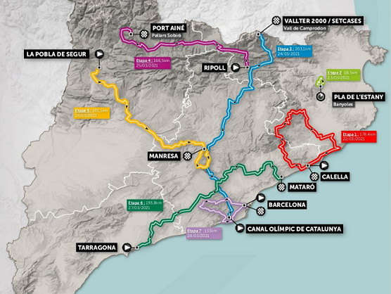 La edición 100 de la Volta a Catalunya conserva intacto su atractivo y exigente recorrido La edición 100 de la Volta a Catalunya conserva intacto su atractivo y exigente recorrido