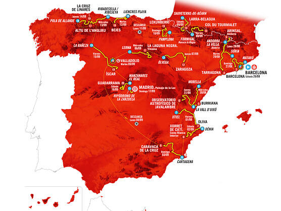 Recorrido completo de la Vuelta a Espaa 2023 [Etapas y perfiles]