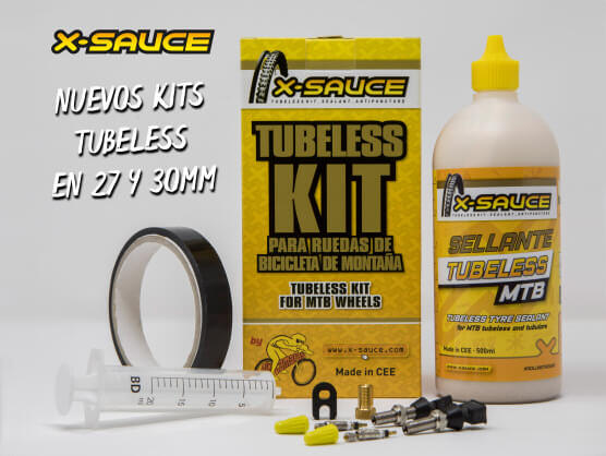 X-Sauce presenta sus nuevos Kits Tubeless con fondo de llanta de 27 y 30 mm.