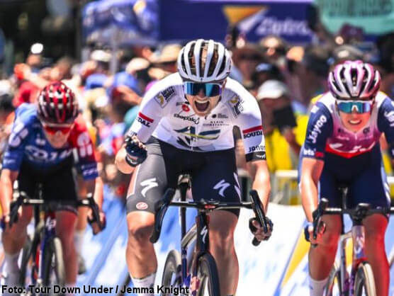 Ally Wollaston, primera líder del Tour Down Under Femenino Ally Wollaston, primera líder del Tour Down Under Femenino
